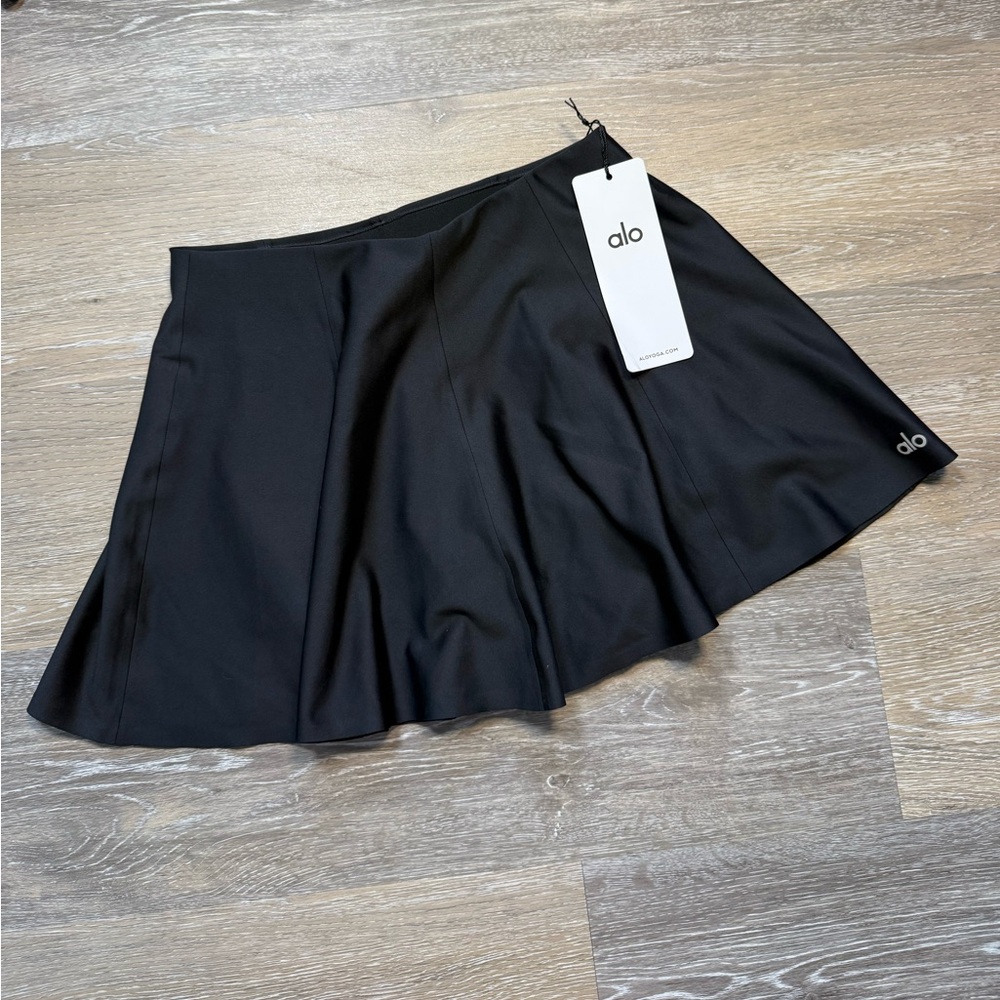 Alo Yoga Airlift Down The Line Tennis Skirt - Black